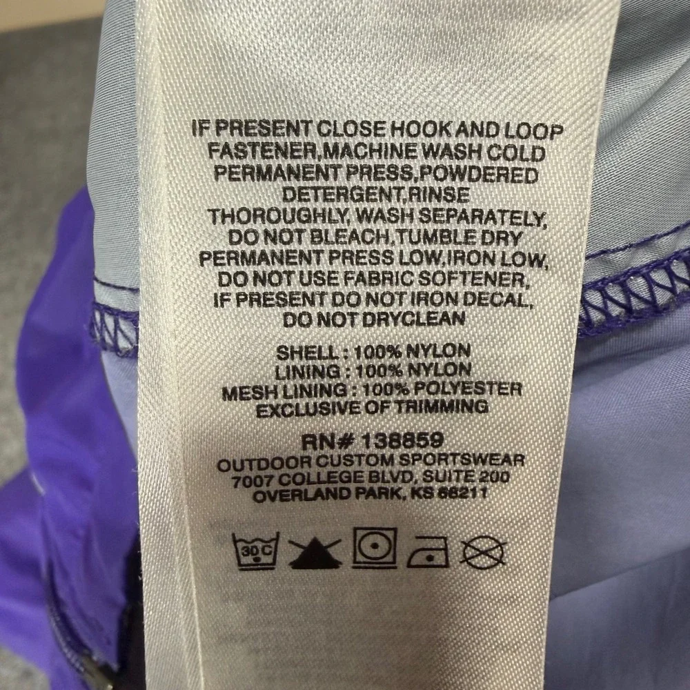 Columbia Mens GCU Grand Canyon University Windbreaker Jacket Purple Grey Large